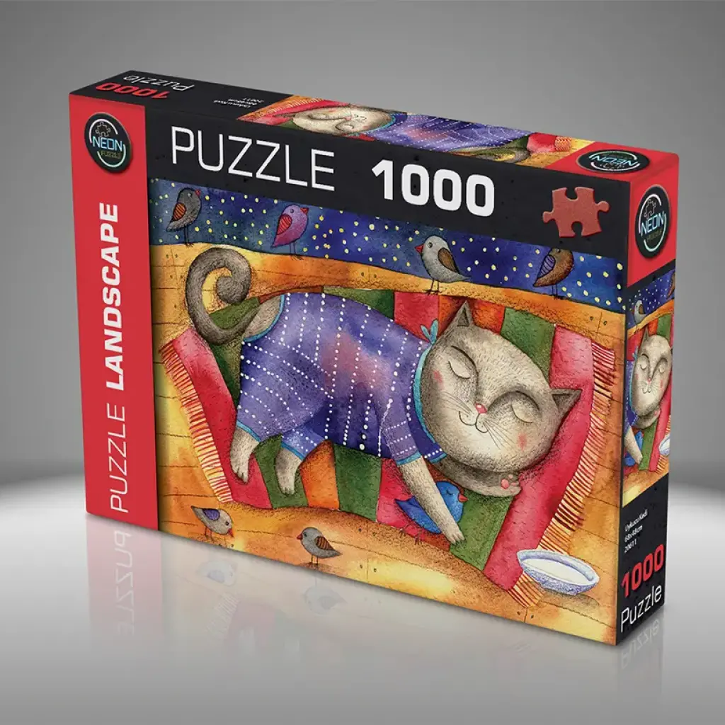 Uykucu Kedi | Geniş Ürün Grubu ve Üretim | Neon Puzzle